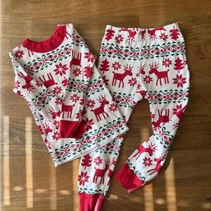 Hanna Andersson Red and White Kids Pajama Set